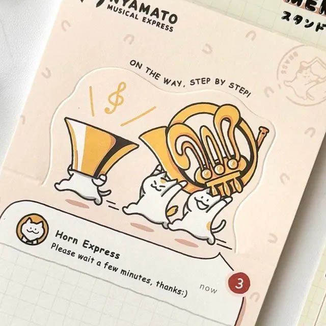 ホルン Horn  楽器便 スタンドメモ 音楽雑貨 音楽グッズ