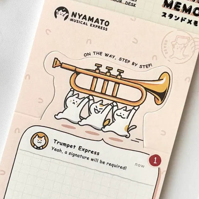 トランペット Trumpet  楽器便 スタンドメモ 音楽雑貨 音楽グッズ