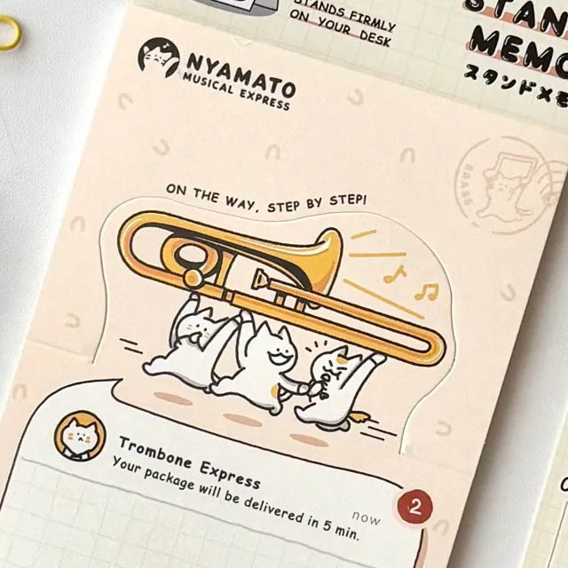 トロンボーン Trombone  楽器便 スタンドメモ 音楽雑貨 音楽グッズ