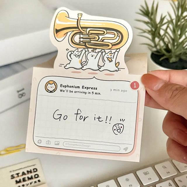 ユーフォニアム Euphonium  楽器便 スタンドメモ 音楽雑貨 音楽グッズ