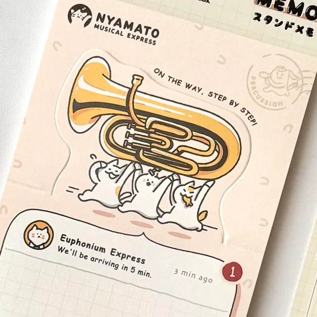 ユーフォニアム Euphonium  楽器便 スタンドメモ 音楽雑貨 音楽グッズ