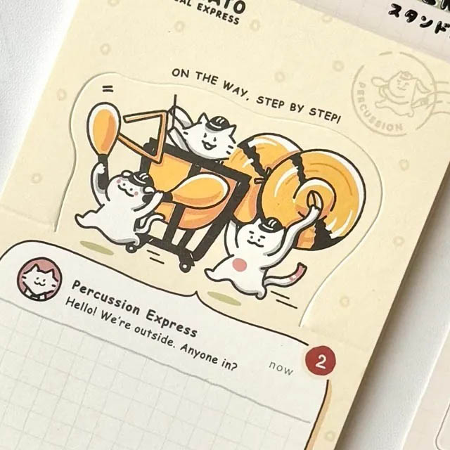 打楽器 Percussion  楽器便 スタンドメモ 音楽雑貨 音楽グッズ