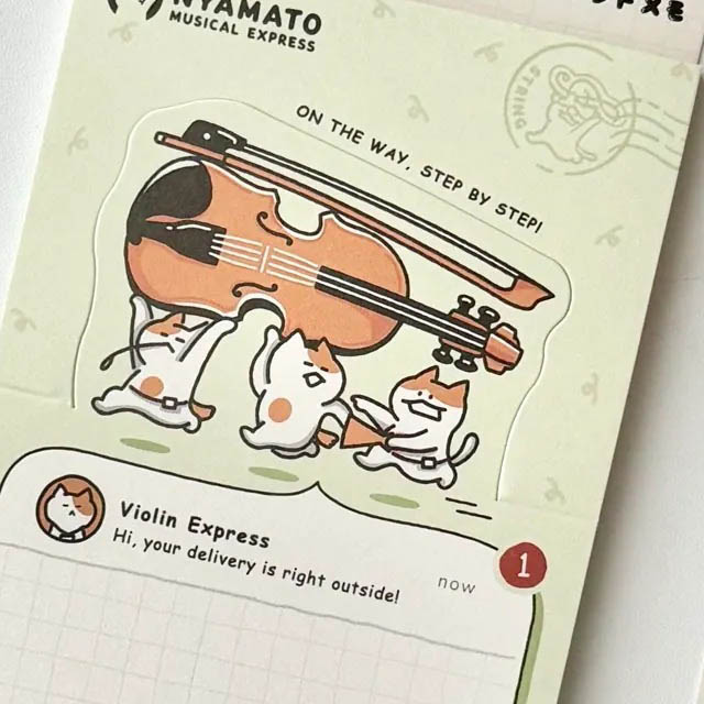 ヴァイオリン Violin  楽器便 スタンドメモ 音楽雑貨 音楽グッズ