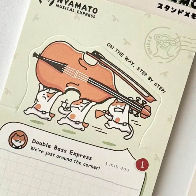 コントラバス Contrabass Doublebass 楽器便 スタンドメモ 音楽雑貨 音楽グッズ