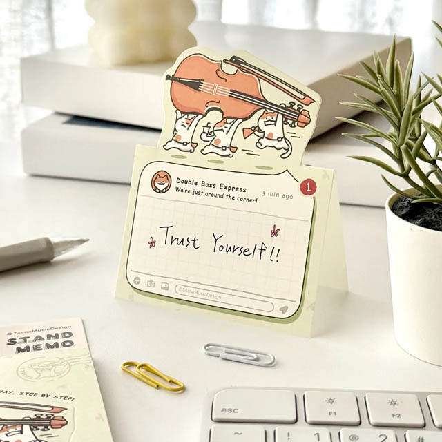 コントラバス Contrabass Doublebass 楽器便 スタンドメモ 音楽雑貨 音楽グッズ