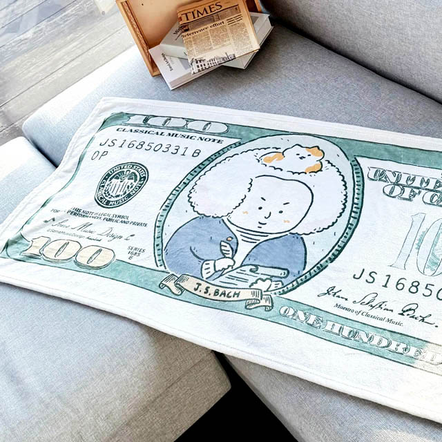ClassicalBank ブランケット バッハ Bach G 線上のアリガネ 音楽雑貨 音楽グッズ