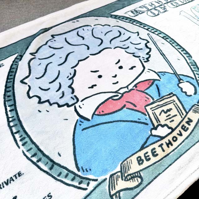 ClassicalBank ブランケット ベートーヴェン Beethoven 歓喜の懐 音楽雑貨 音楽グッズ