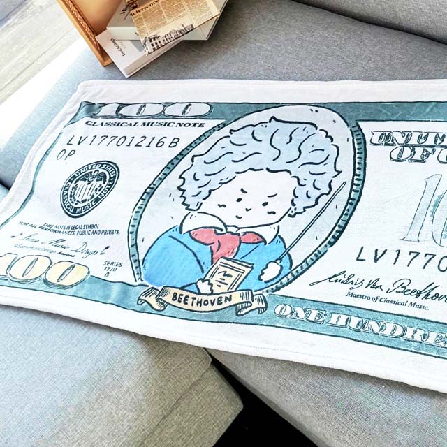 ClassicalBank ブランケット ベートーヴェン Beethoven 歓喜の懐 音楽雑貨 音楽グッズ