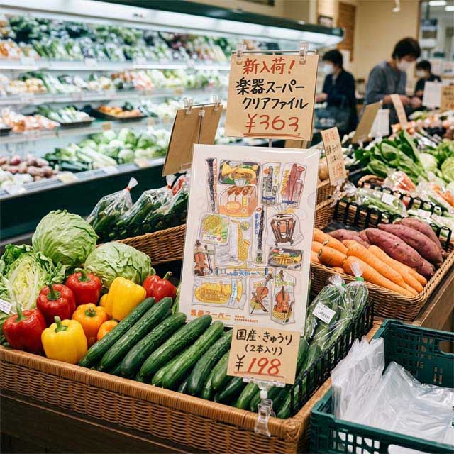 楽器スーパー オーケストラ クリアファイル 音楽雑貨 音楽グッズ