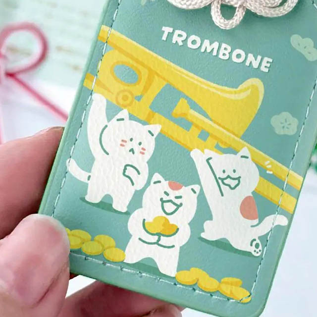 奏楽お守り風チャーム トロンボーン Trombone 音楽雑貨 音楽グッズ 吹奏楽コンクール