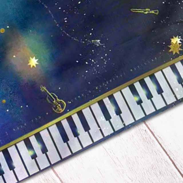 エコバッグ 星空 ピアノ鍵盤 音楽雑貨 音楽グッズ