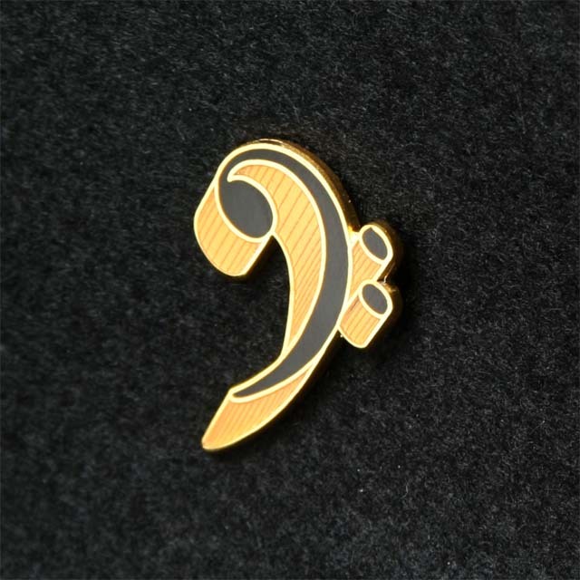 へ音記号 ピン bass clef pin F clef 音楽アクセサリー 音楽雑貨 音楽グッズ 音楽ギフト