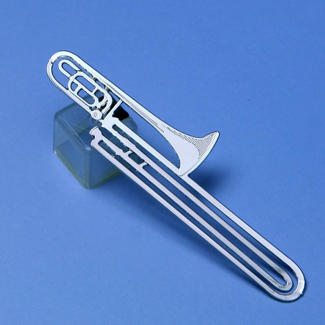 トロンボーン trumbone デザインクリップ ステンレス 音楽雑貨 音楽グッズ 音楽ギフト 記念品