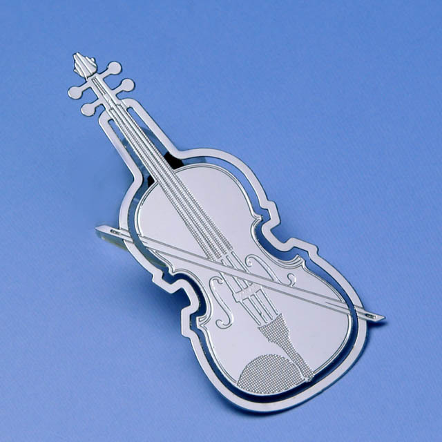 ヴァイオリン violin デザインクリップ ステンレス 音楽雑貨 音楽グッズ 音楽ギフト 記念品