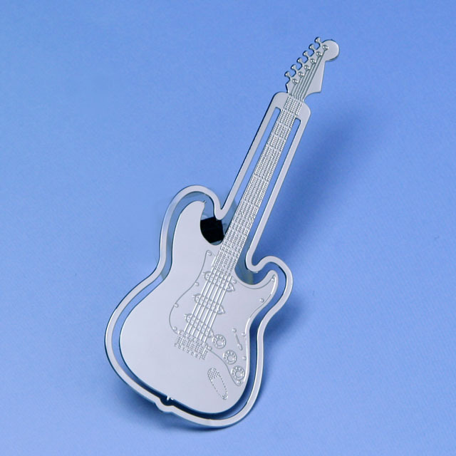 エレキギター electric guitar デザインクリップ ステンレス 音楽雑貨 音楽グッズ 音楽ギフト 記念品