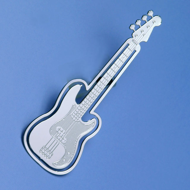 エレキベース electric bass デザインクリップ ステンレス 音楽雑貨 音楽グッズ 音楽ギフト 記念品