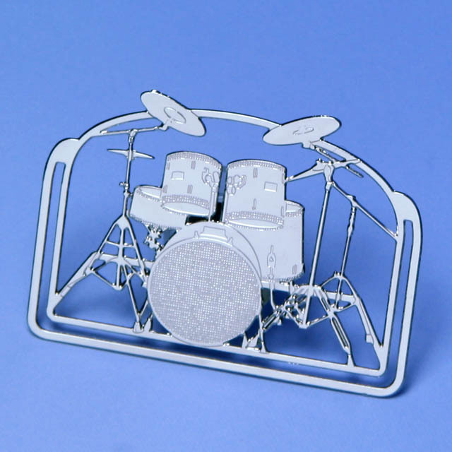 ドラムセット パーカッション drumset percussion デザインクリップ ステンレス 音楽雑貨 音楽グッズ 音楽ギフト 記念品