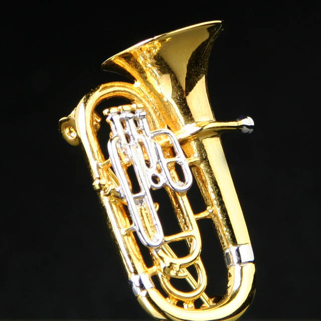 ユーフォニアム ブローチ バリチュー 音楽雑貨 音楽ギフト 音楽グッズ 楽器グッズ