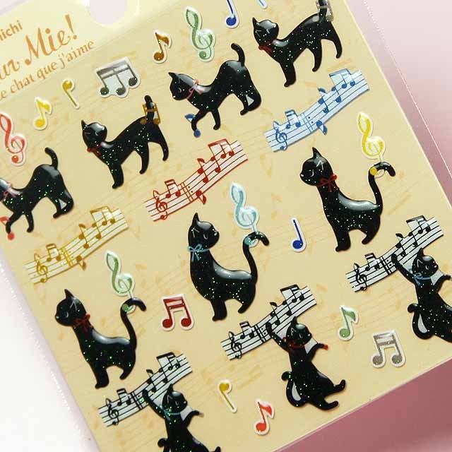 音符 楽譜 ト音記号 デコシール Bonjour Mie! 音楽雑貨 音楽グッズ