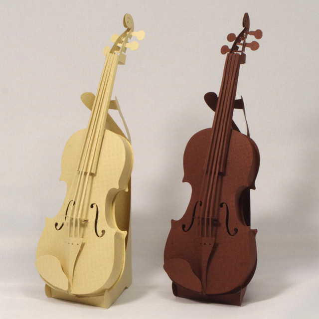 ペパクラ ペーパークラフト ヴァイオリン 工作 音楽雑貨 音楽グッズ 音楽ギフト