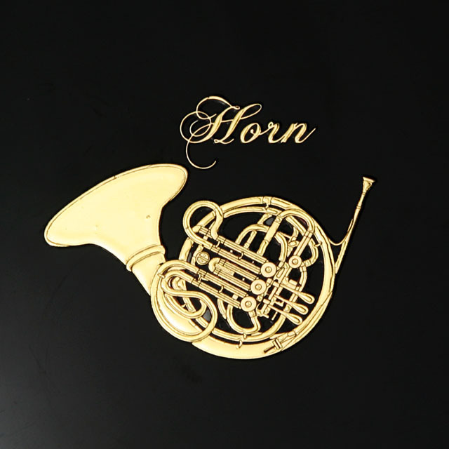 蒔絵風 携帯ステッカー ホルン Frech Horn 音楽雑貨 音楽グッズ 音楽ギフト