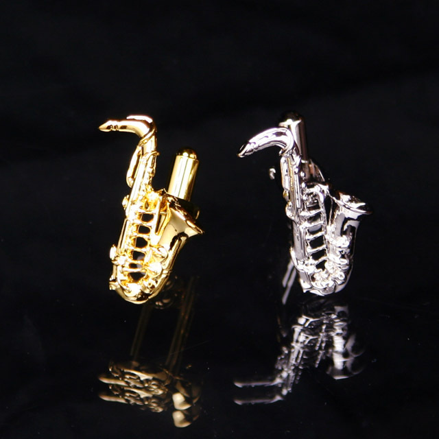 カフス サックス 音楽雑貨 音楽ギフト 音楽グッズ 音楽小物