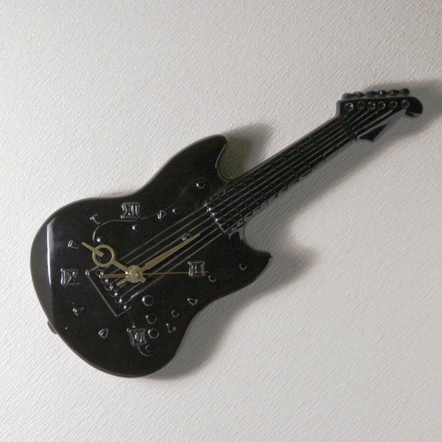 エレキギター 掛け時計 音楽雑貨 音楽グッズ 音楽ギフト