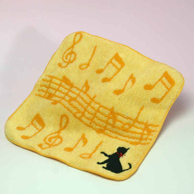 音楽ハンドタオル Mie 音符 音楽雑貨 音楽ギフト 音楽グッズ