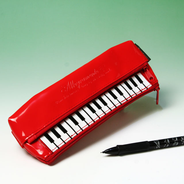 エナメル ペンポーチ ピアノ鍵盤 音楽雑貨 音楽グッズ