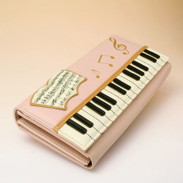 ピアノ 鍵盤 パッチワーク カード入 札入 音楽雑貨 音楽グッズ 音楽小物