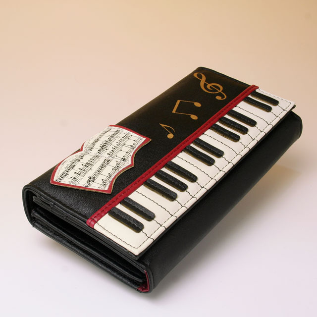 ピアノ 鍵盤 パッチワーク カード入 札入 音楽雑貨 音楽グッズ 音楽小物