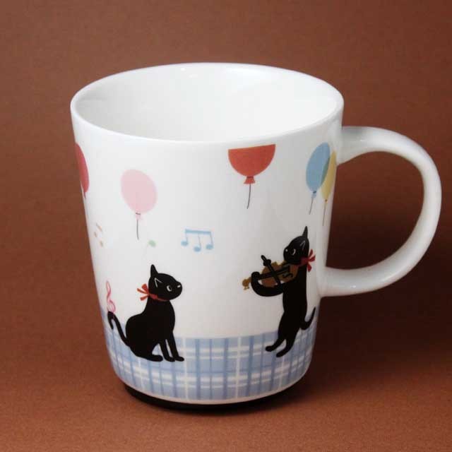 黒猫 音楽隊  トランペット ヴァイオリン 音楽グッズ 音楽雑貨