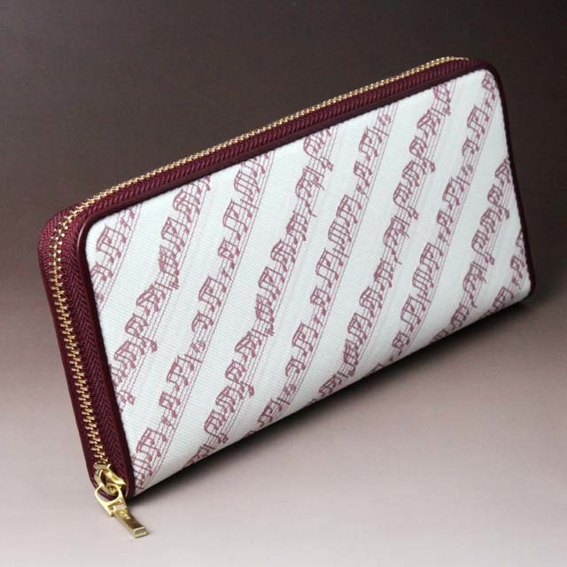 Leather Jacquard 長財布 楽譜 音楽雑貨 音楽ギフト