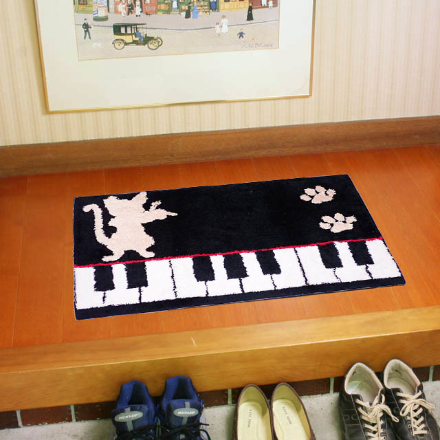 フロアマット ピアノ 鍵盤 音楽雑貨 音楽グッズ