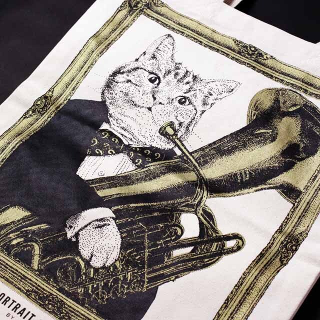 チューバ Tuba 厚手コットンキャンバス トート 音楽雑貨