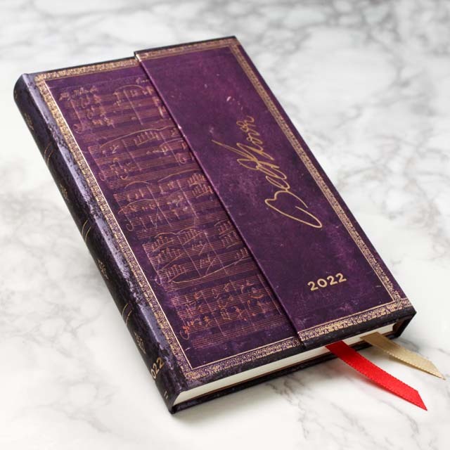 paperblanks ダイアリー 2022 Beethoven ベートーヴェン ヴァイオリンソナタ 音楽雑貨 音楽グッズ