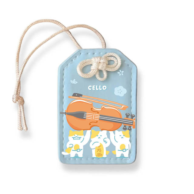 奏楽お守り風チャーム チェロ Cello 音楽雑貨 音楽グッズ 吹奏楽コンクール