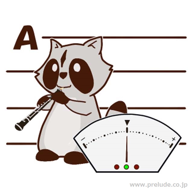 オーボエを吹くアライグマ Raccoon plays Oboe LINEスタンプ 音楽グッズ