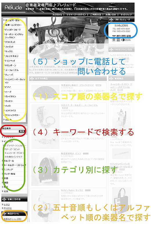音楽雑貨　初めてのお客様へ